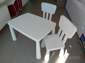 Tavolino e 2 sedie ikea