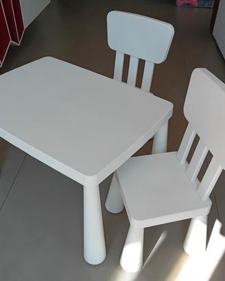 Tavolino e 2 sedie ikea
