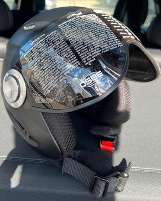 casco da sci "osbe" con mascherina usato una volta