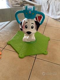 Cagnolino salta e gioca