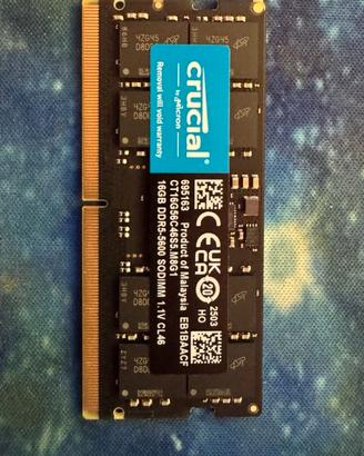 Ram DDR5 16GB SODIMM - CRUCIAL