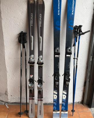 Sci HEAD + SALOMON con bastoncini