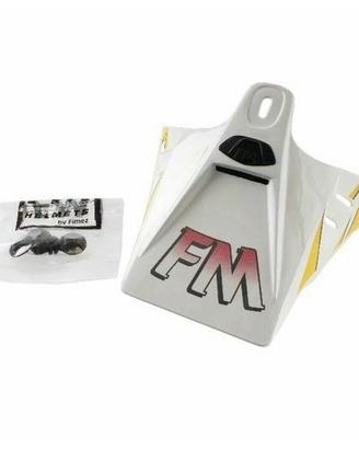 Frontino casco cross FM bianco epoca
