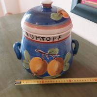 Vaso Rumtopf in ceramica decorata a mano - Vintage