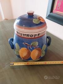Vaso Rumtopf in ceramica decorata a mano - Vintage