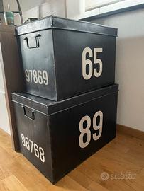 Coppia Bauli vintage in metallo