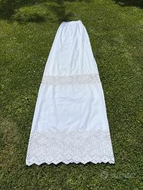 Tenda cotone con pizzo