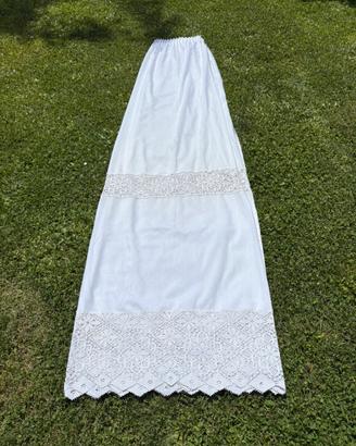 Tenda cotone con pizzo