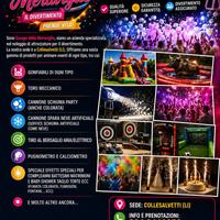 Gonfiabili Schiumaparty toro meccanico fumogeni