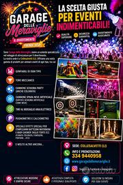 Gonfiabili Schiumaparty toro meccanico fumogeni