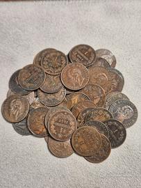 Lotto 45 monete da 1 centesimo Regno d'Italia 