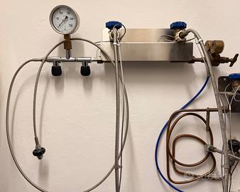 Rampa 2 posti ricarica gas per bombole sub