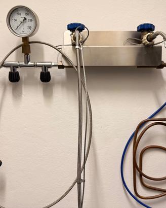 Rampa 2 posti ricarica gas per bombole sub