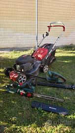 Taglia erba, decespugliatore e motosega elettrico
