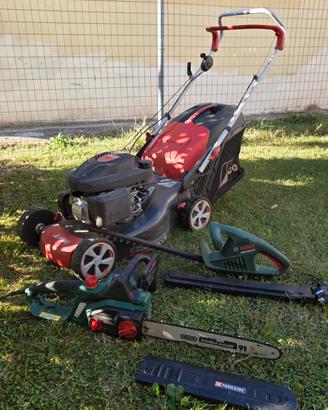Taglia erba, decespugliatore e motosega elettrico