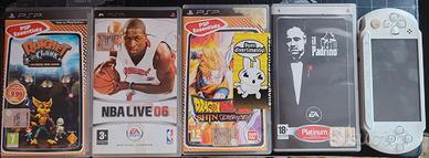 Psp 1004 bianca, no scatola + 4 giochi