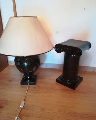 grande lampada in ceramica con piedistallo 