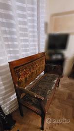 Divanetto in legno di ciliegio