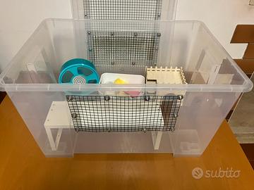 Gabbia per criceto o coniglio con mangime