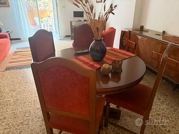 Tavolo tondo apribile in legno