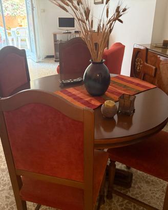 Tavolo tondo apribile in legno