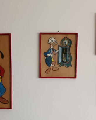 Lotto 4 Personaggi Disney vintage in legno