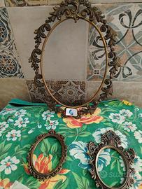 cornici ovali in ottone