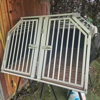 Gabbia doppia in alluminio per cani