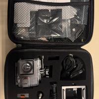 Action camera 4K 20MP, custodia e accesori inclusi