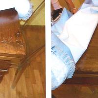 Elegante tavolo a libro a gamba tornita