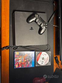 PS4 slim con controller + 2 giochi