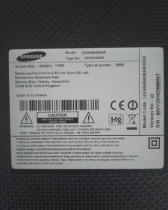 Samsung Smart TV-3D mod. UE48H6400AK