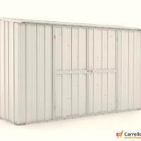 Casetta in lamiera per esterno 307x100 bianco