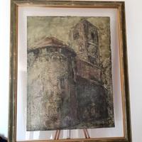 Quadro di Adelio Colombo "Chiesa di Daverio"