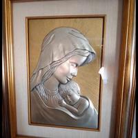 Quadro in argento alliani 996% madonna con bambino