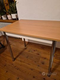 Tavolo da cucina 60x80 cm, piano effetto faggio