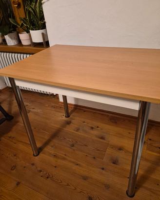 Tavolo da cucina 60x80 cm, piano effetto faggio