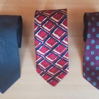 3 Cravatte Firmate, Made in ITALY ,100% Seta