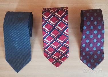 3 Cravatte Firmate, Made in ITALY ,100% Seta