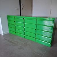 4 cassettiere Kartell , 20 cassetti