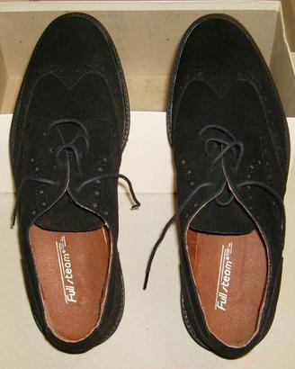 scarpe uomo tg 42 marca FULL STEAM scamosciate ner