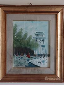 Dipinto a olio firmato "Loy" 26x33 cm