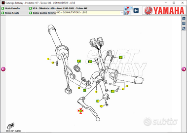 Leva frizione Yamaha XJ N 600 4KM839120000