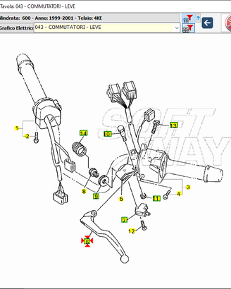 Leva frizione Yamaha XJ N 600 4KM839120000