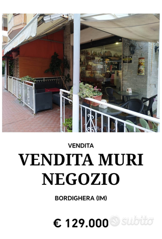 Bordighera Muri locale commerciale 10% anno