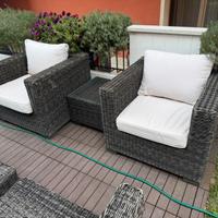 Poltrone con cuscino per giardino