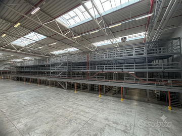 Struttura scaffalature soppalco porta abiti