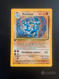 Carta pokemon Machamp Prima Edizione base 8/102