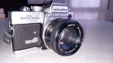 Minolta SRT303B reflex vintage con accessori