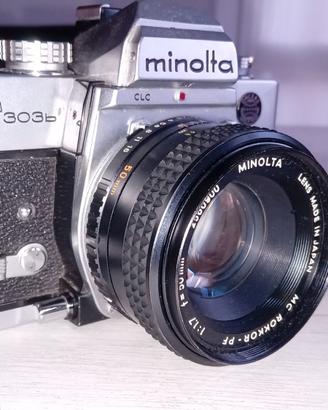 Minolta SRT303B reflex vintage con accessori